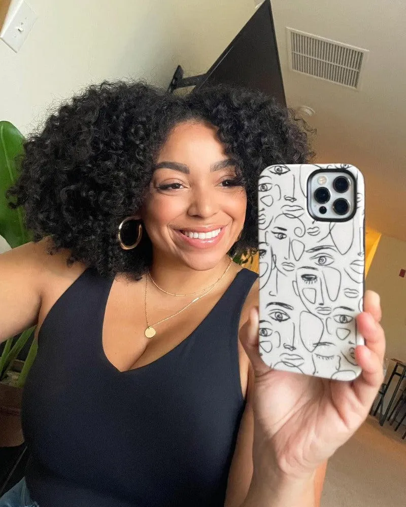 Luxury Feel We're All Human | Minimal Face Art Case  Going Fast!