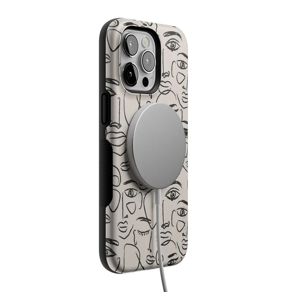 Luxury Feel We're All Human | Minimal Face Art Case  Going Fast!
