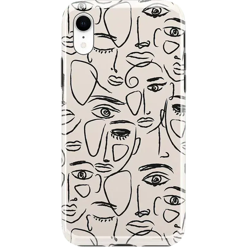 Luxury Feel We're All Human | Minimal Face Art Case  Going Fast!