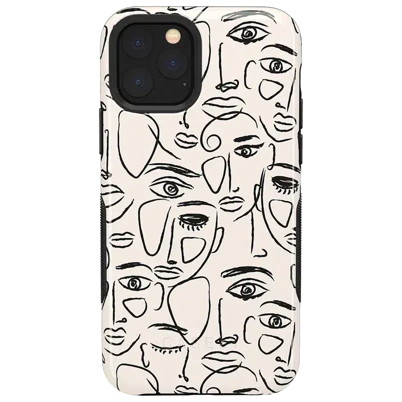 Luxury Feel We're All Human | Minimal Face Art Case  Going Fast!