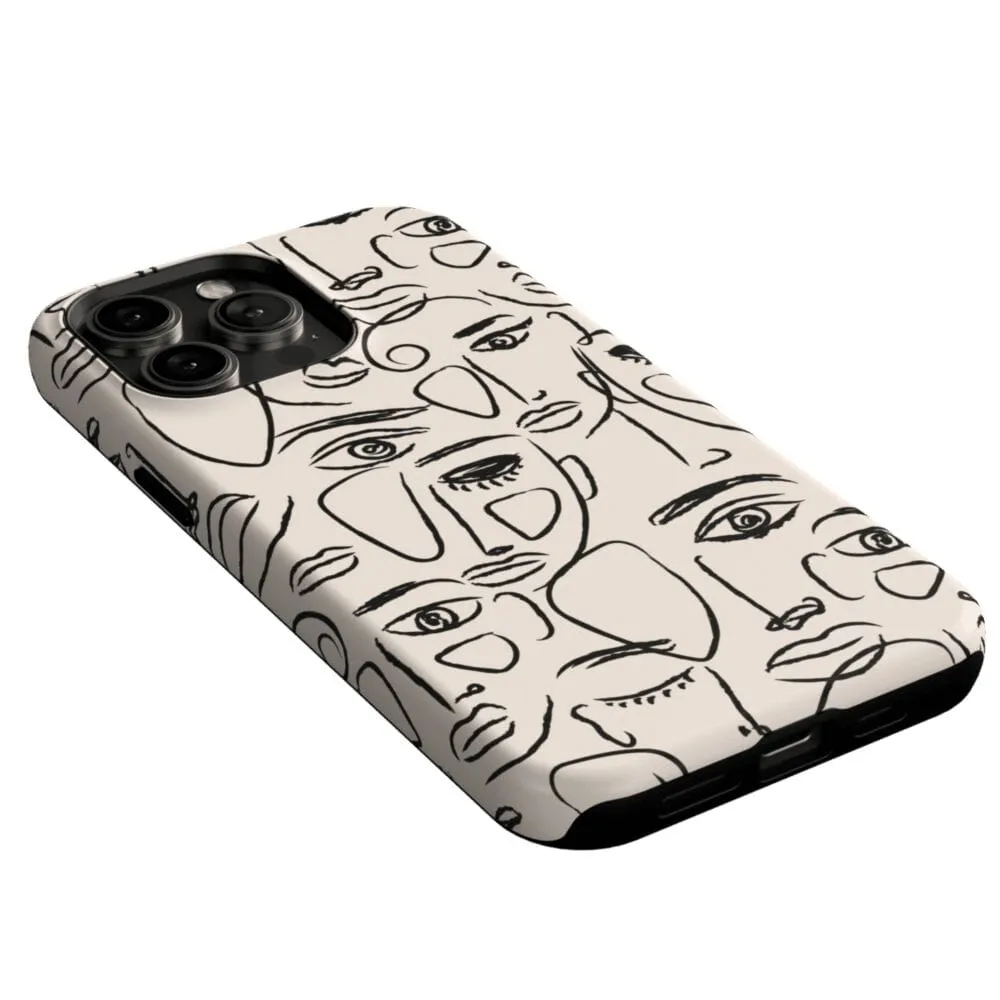 Luxury Feel We're All Human | Minimal Face Art Case  Going Fast!