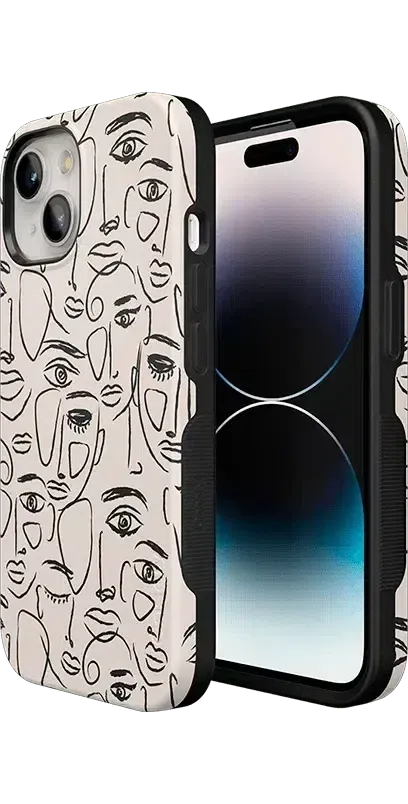 Luxury Feel We're All Human | Minimal Face Art Case  Going Fast!