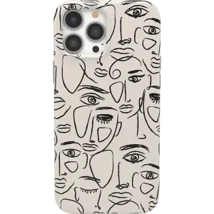 Luxury Feel We're All Human | Minimal Face Art Case  Going Fast!