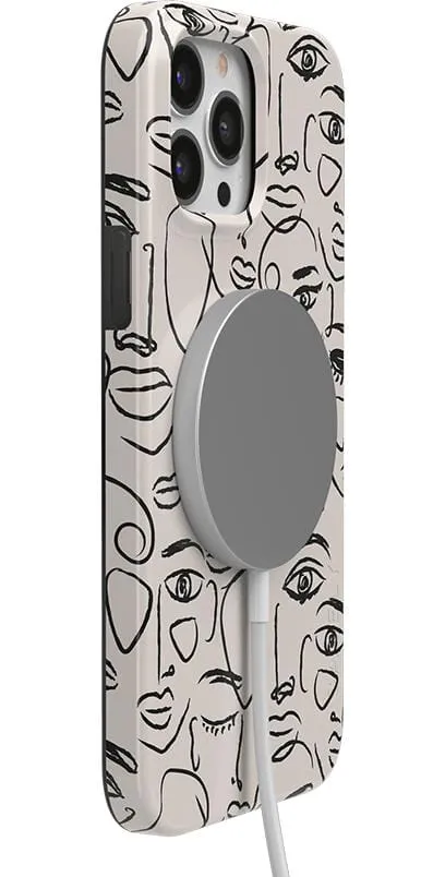 Luxury Feel We're All Human | Minimal Face Art Case  Going Fast!