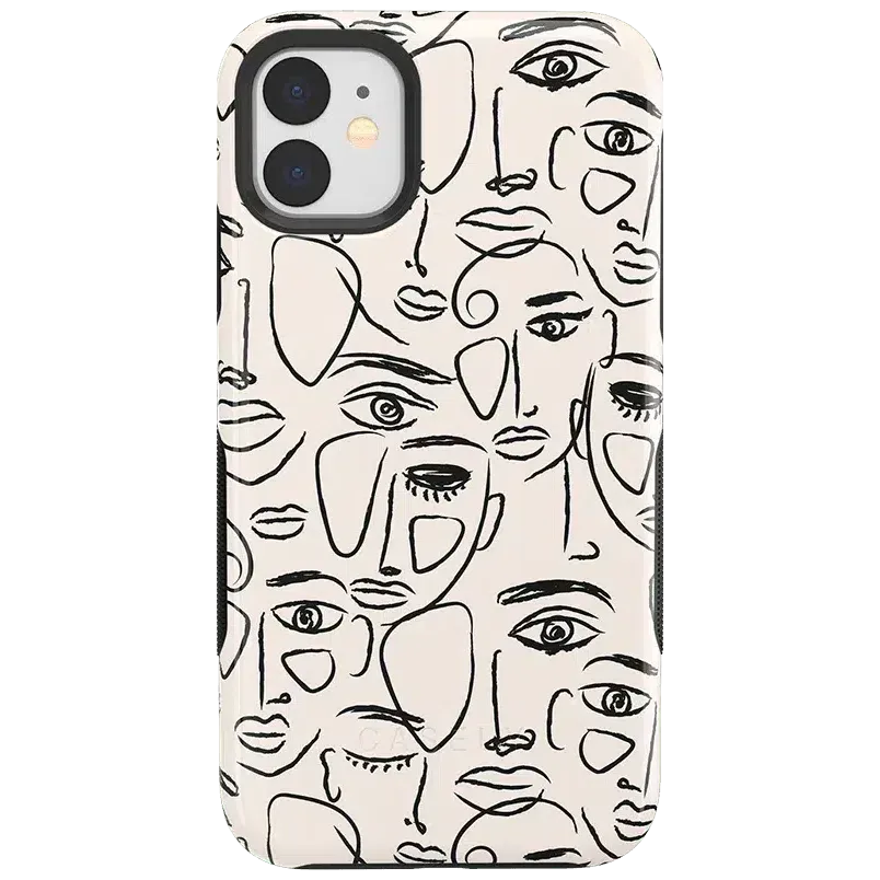 Luxury Feel We're All Human | Minimal Face Art Case  Going Fast!