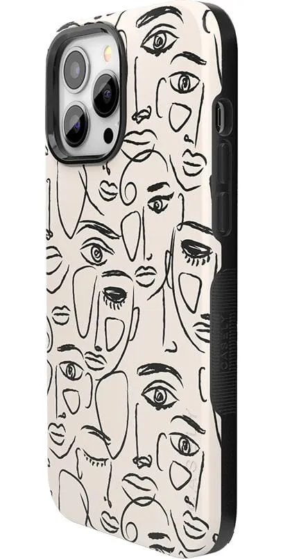 Luxury Feel We're All Human | Minimal Face Art Case  Going Fast!