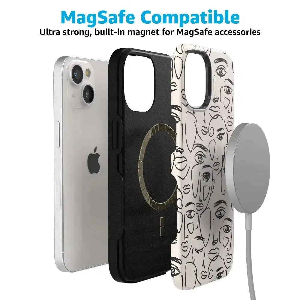 Luxury Feel We're All Human | Minimal Face Art Case  Going Fast!