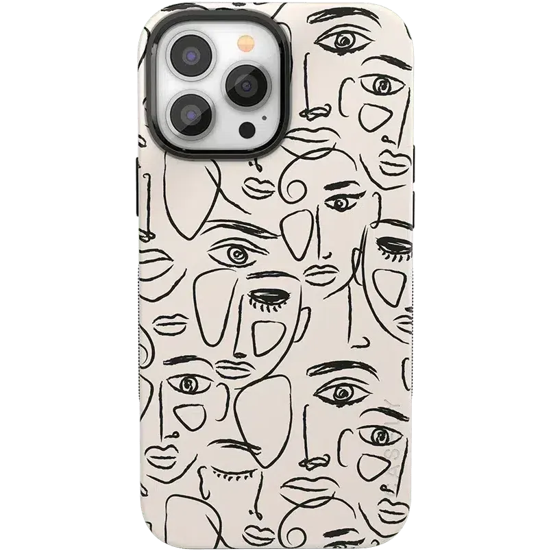 Luxury Feel We're All Human | Minimal Face Art Case  Going Fast!