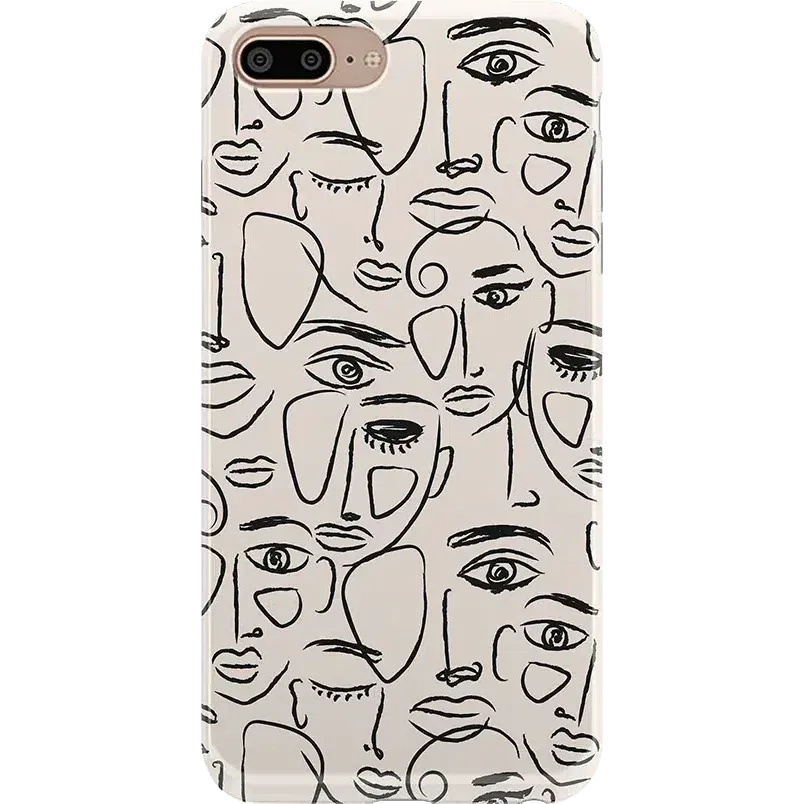Luxury Feel We're All Human | Minimal Face Art Case  Going Fast!