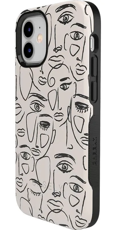 Luxury Feel We're All Human | Minimal Face Art Case  Going Fast!