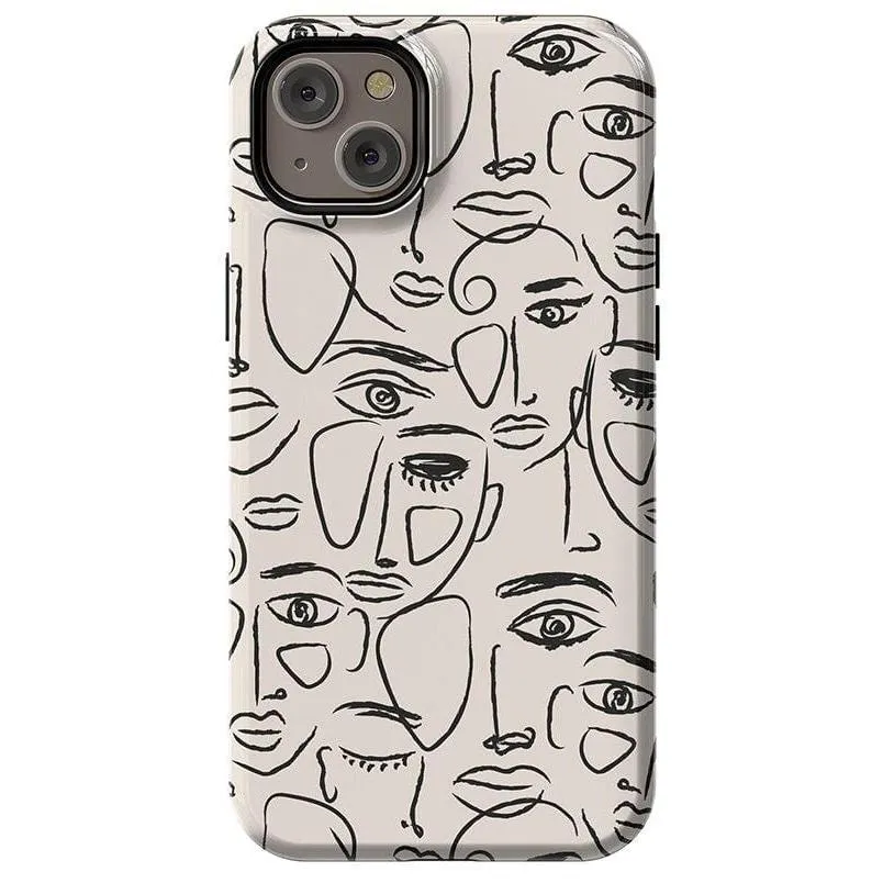 Luxury Feel We're All Human | Minimal Face Art Case  Going Fast!