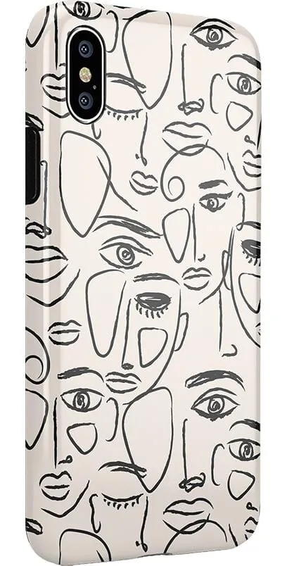 Luxury Feel We're All Human | Minimal Face Art Case  Going Fast!
