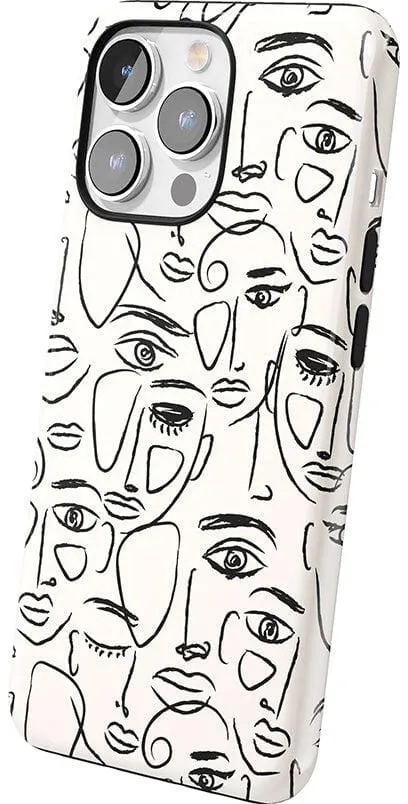 Luxury Feel We're All Human | Minimal Face Art Case  Going Fast!