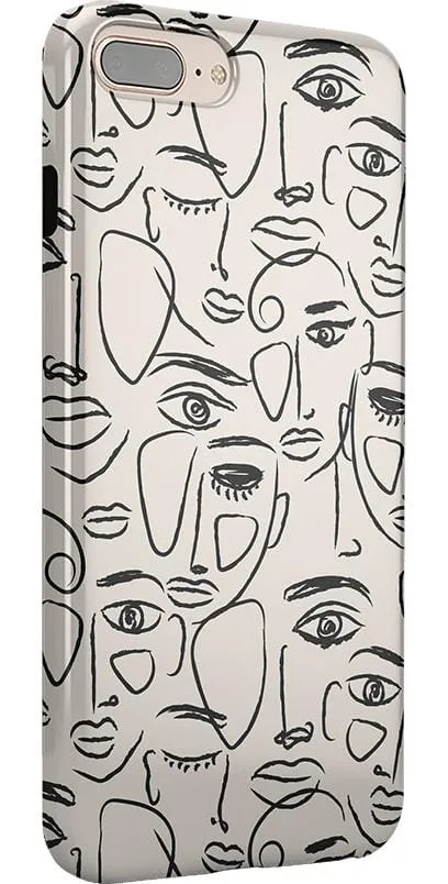 Luxury Feel We're All Human | Minimal Face Art Case  Going Fast!