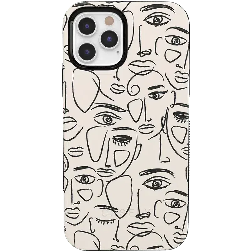 Luxury Feel We're All Human | Minimal Face Art Case  Going Fast!