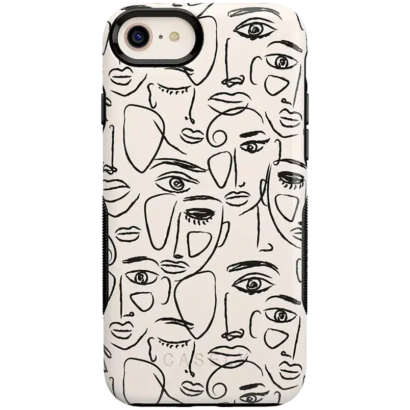 Luxury Feel We're All Human | Minimal Face Art Case  Going Fast!
