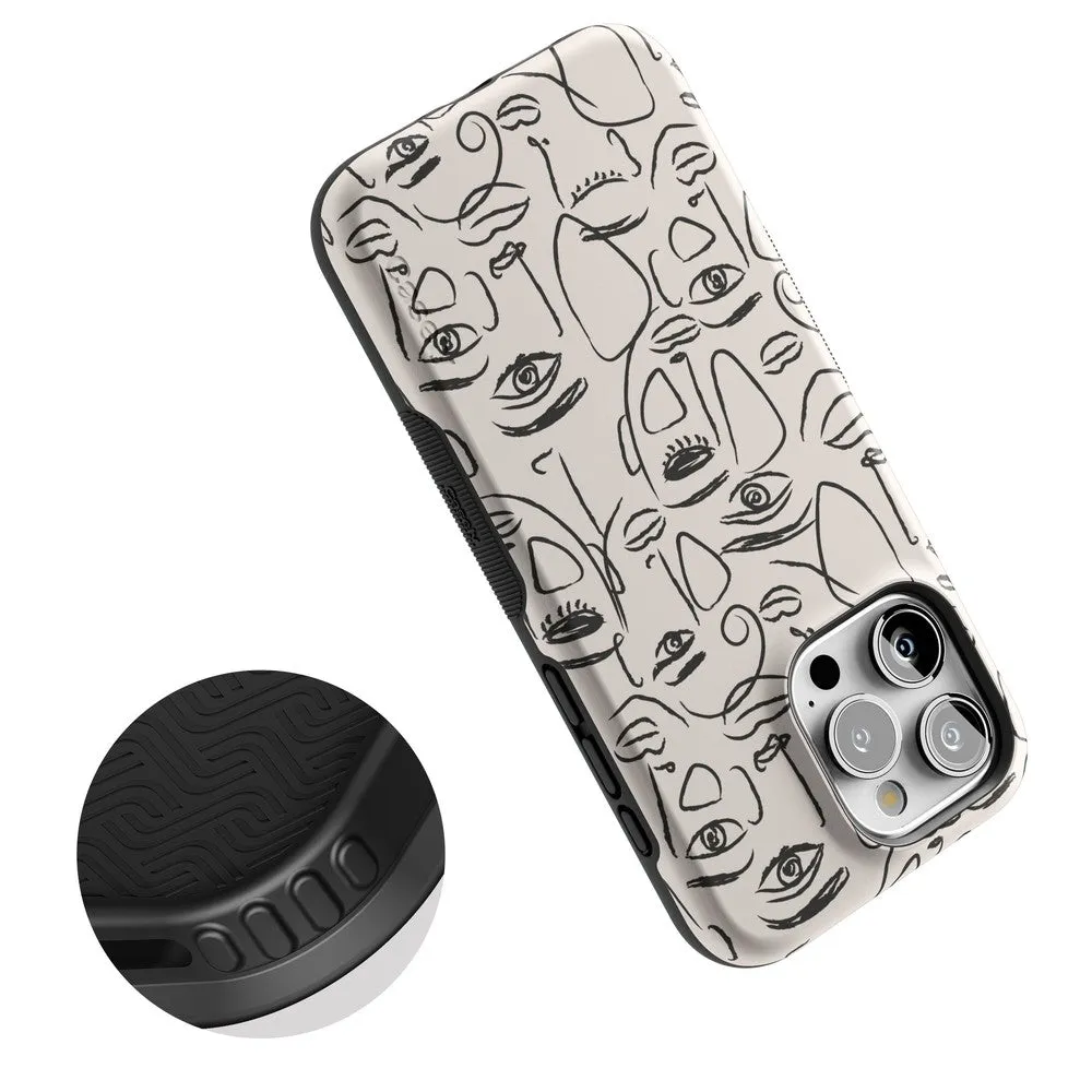 Luxury Feel We're All Human | Minimal Face Art Case  Going Fast!