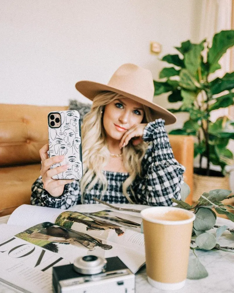 Luxury Feel We're All Human | Minimal Face Art Case  Going Fast!