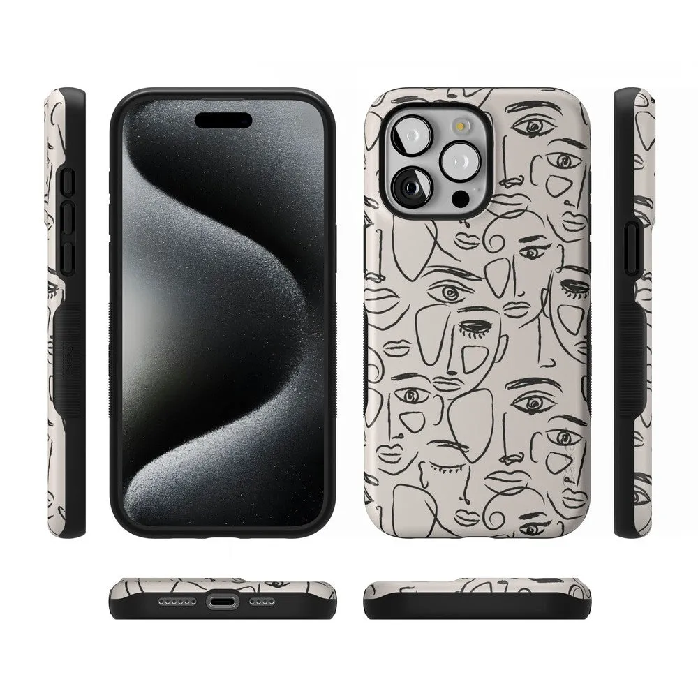 Luxury Feel We're All Human | Minimal Face Art Case  Going Fast!