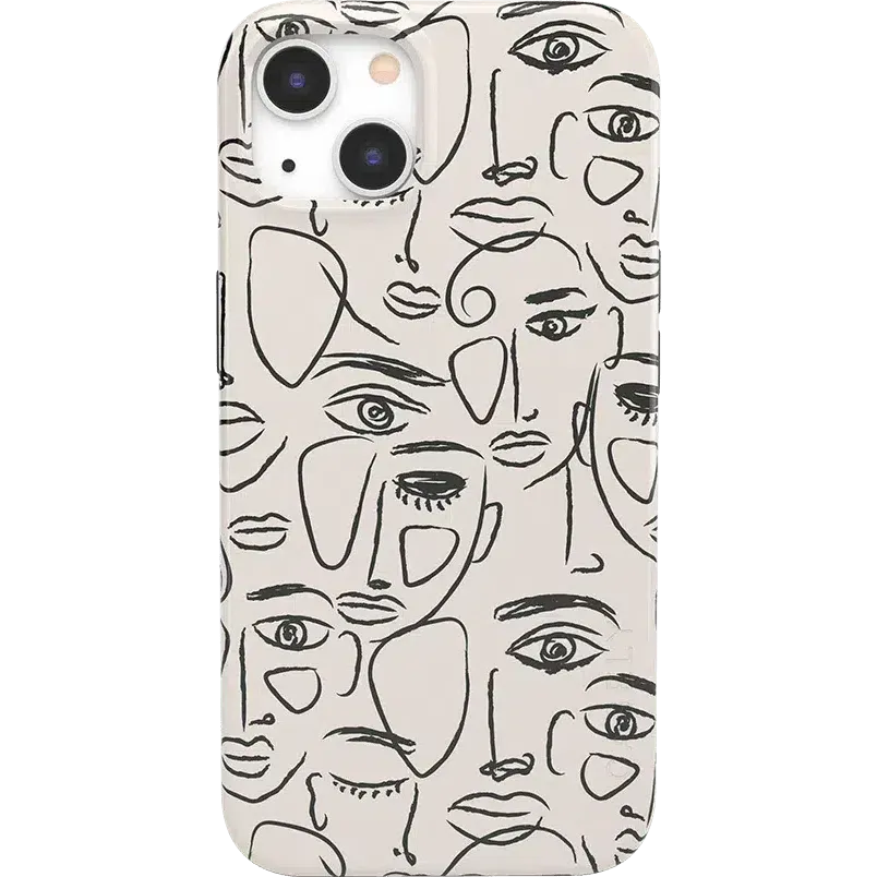 Luxury Feel We're All Human | Minimal Face Art Case  Going Fast!