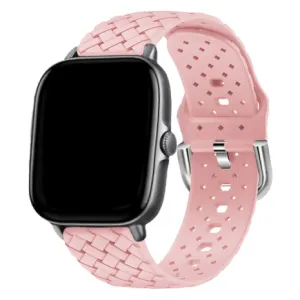 Luxury Feel Xiaomi Amazfit GTS Braided Silicone Strap (Pink)  Last Few Pieces!