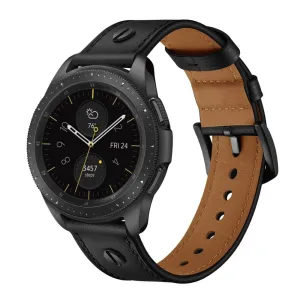 Luxury Feel Xiaomi Amazfit GTS Leather Strap with Screw (Black)  Last Few Pieces!