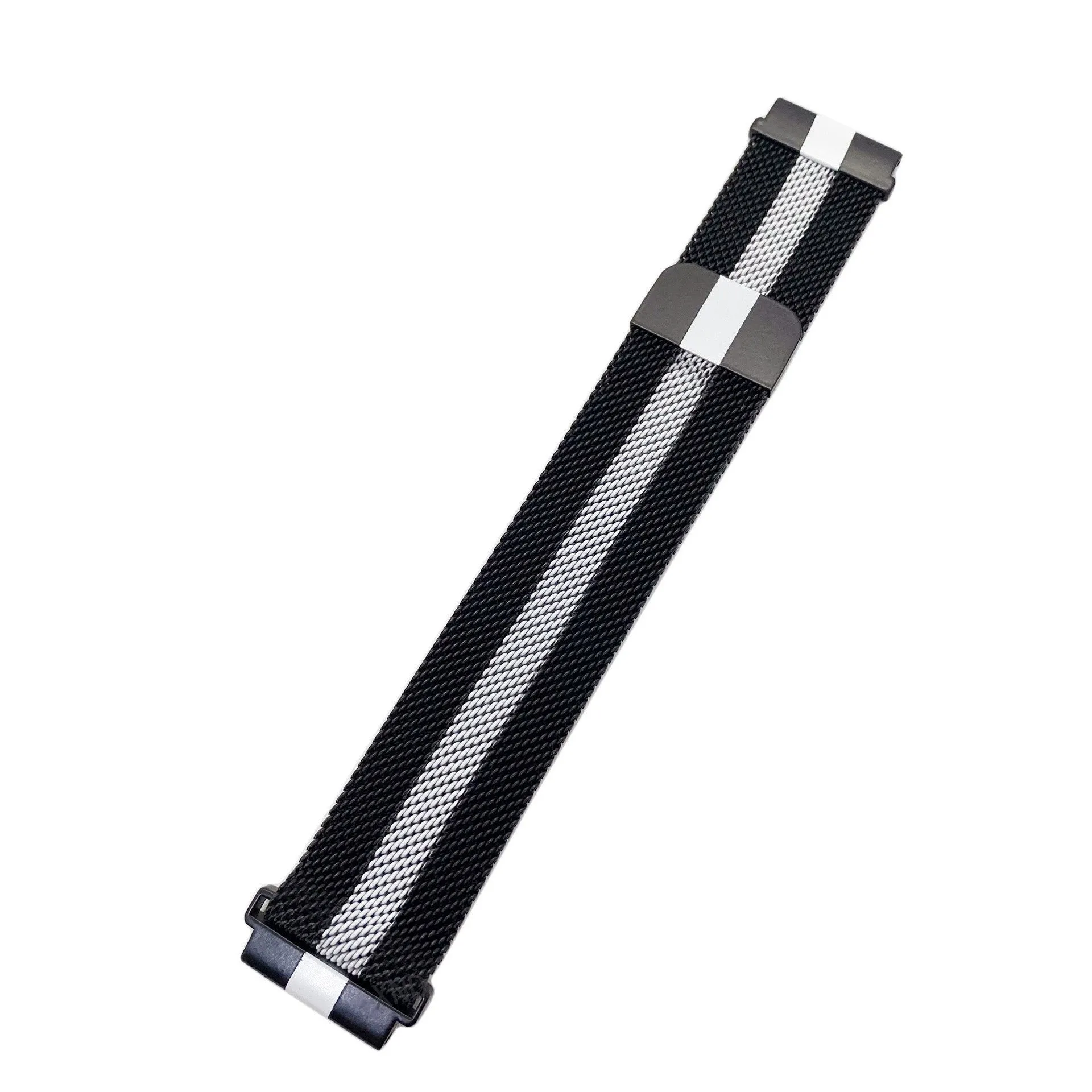 Luxury Feel Xiaomi Amazfit GTS Milanese Strap (Black/White)  Today Only!