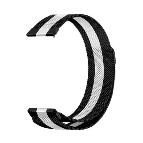 Luxury Feel Xiaomi Amazfit GTS Milanese Strap (Black/White)  Today Only!