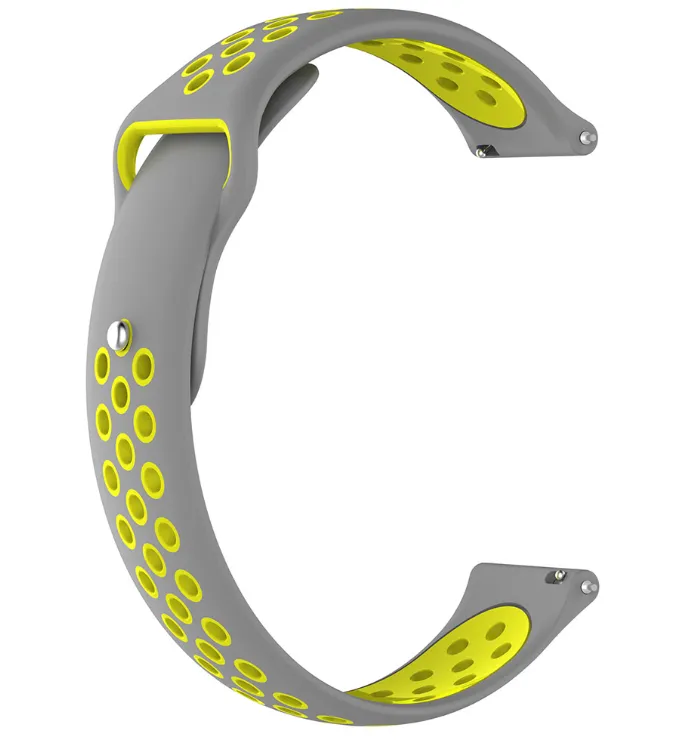 Luxury Feel Xiaomi Amazfit GTS Sport Strap (Grey/Yellow)  Dont Miss Out!