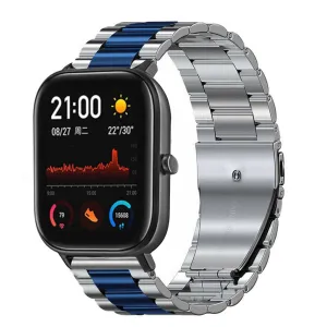 Luxury Feel Xiaomi Amazfit GTS Steel Strap (Silver/Blue)  Limited Availability!