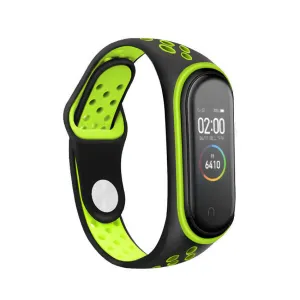 Luxury Feel Xiaomi Mi Band 6 Sport Strap (Black/Green)  Today Only!