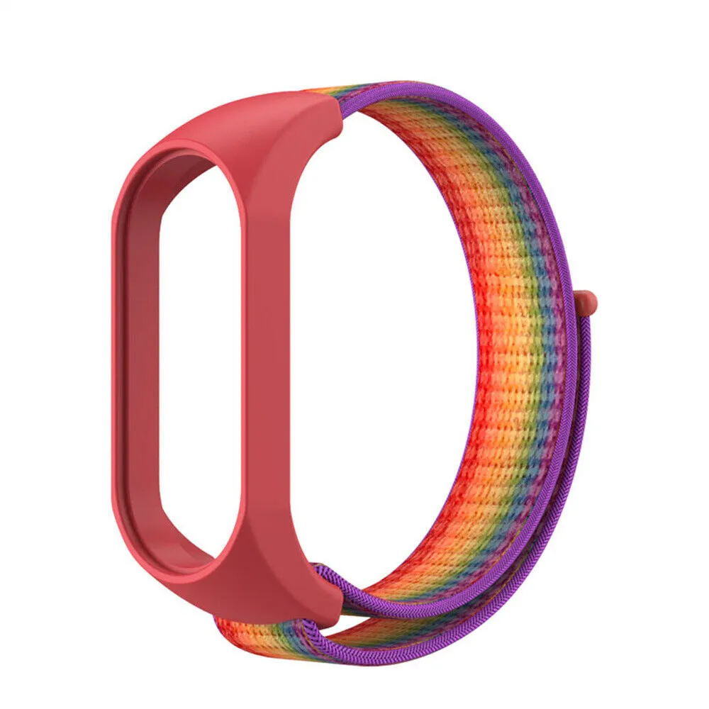 Luxury Feel Xiaomi Mi Band 7 Nylon Strap (Rainbow)  Stylish & Comfortable