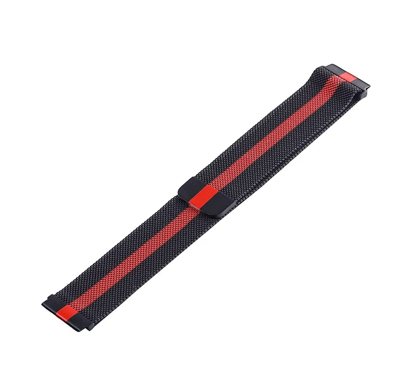Premium Quality Amazfit GTS 2 Milanese Strap (Black/Red)  Ends Soon!