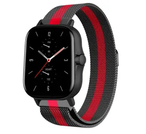 Premium Quality Amazfit GTS 2 Milanese Strap (Black/Red)  Ends Soon!