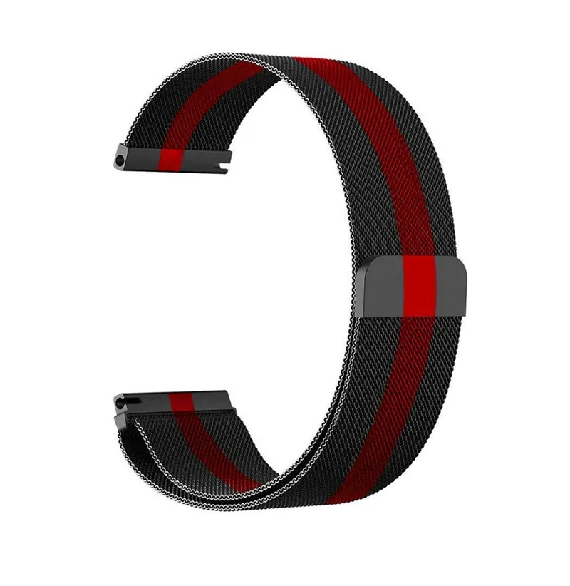 Premium Quality Amazfit GTS 2 Milanese Strap (Black/Red)  Ends Soon!