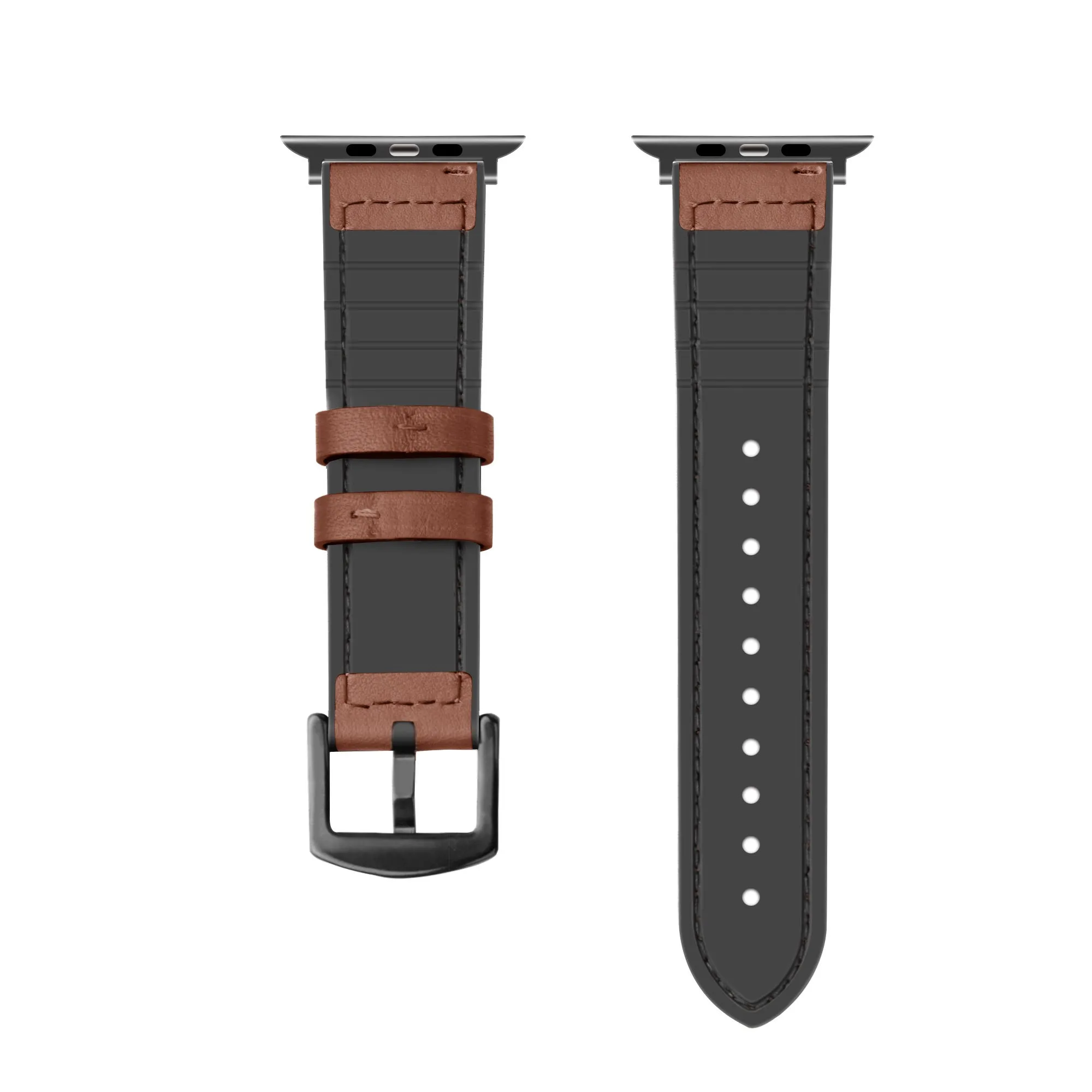 Premium Quality Apple Watch Hybrid Leather Strap with Buckle (Brown)  Almost Sold Out!