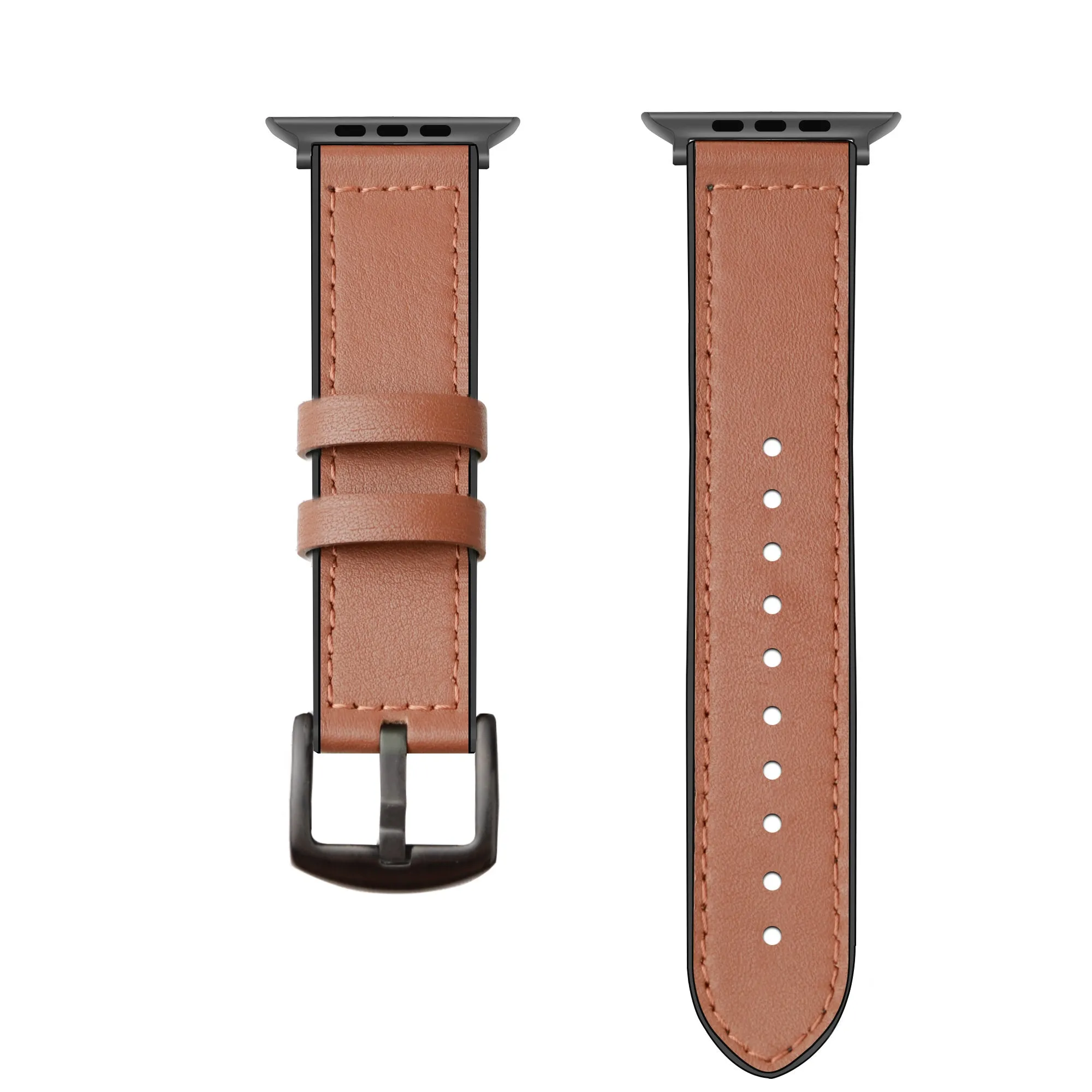Premium Quality Apple Watch Hybrid Leather Strap with Buckle (Brown)  Almost Sold Out!