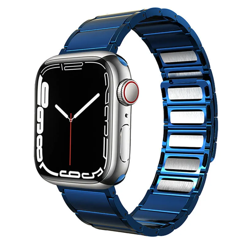Premium Quality Apple Watch Magnetic Steel Strap (Blue)  Limited Release!
