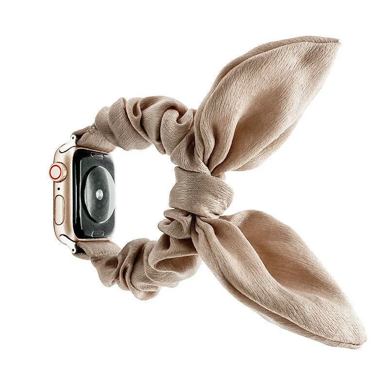 Premium Quality Apple Watch Scrunchie Butterfly Strap (Beige)  Ends Soon!