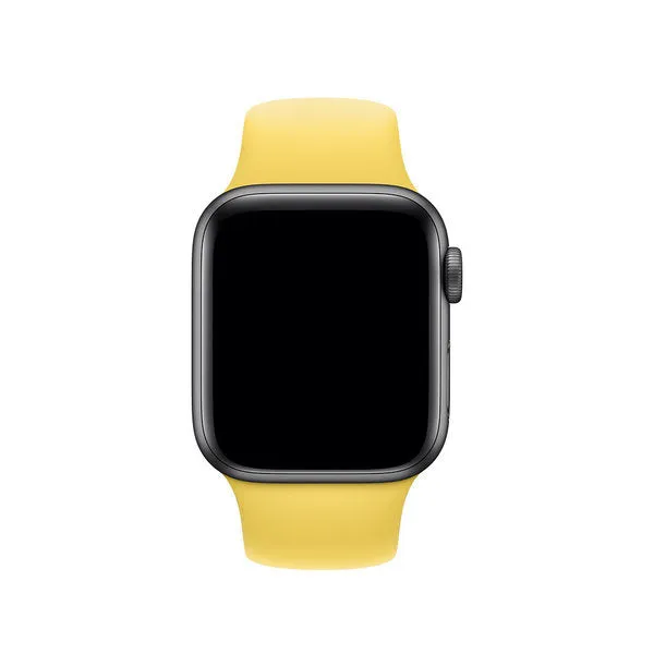 Premium Quality Apple Watch Silicone Strap (Yellow)  Stylish & Comfortable