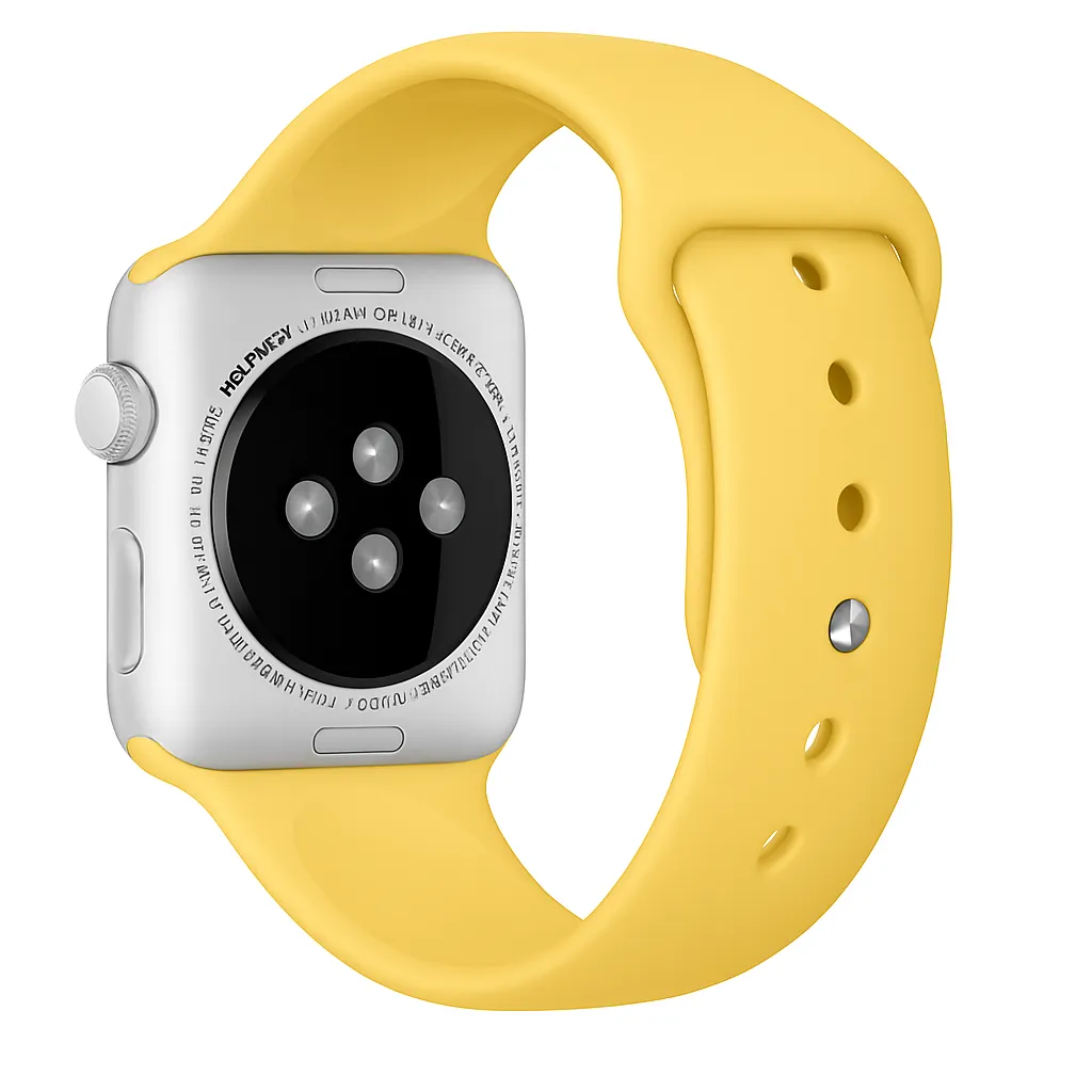 Premium Quality Apple Watch Silicone Strap (Yellow)  Stylish & Comfortable