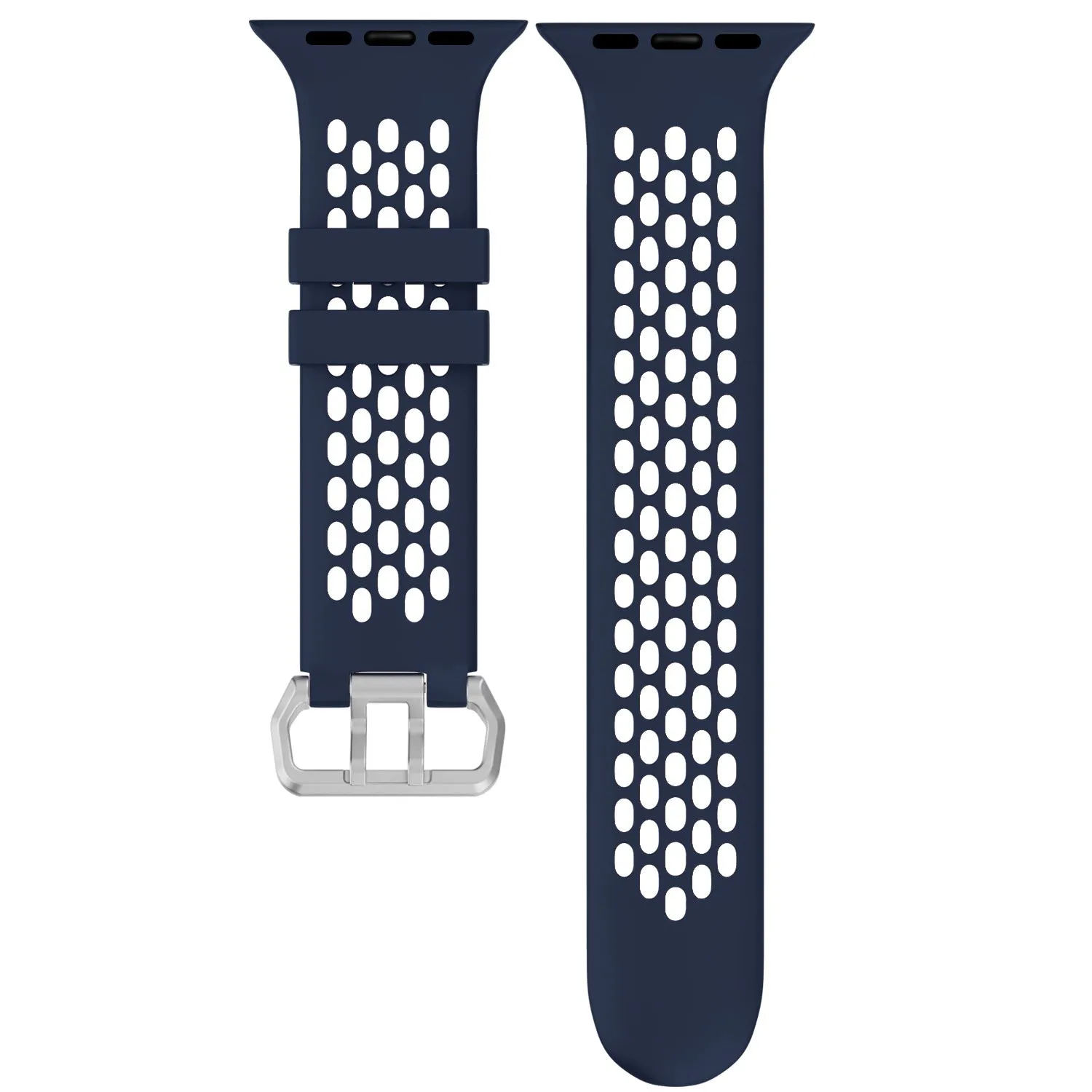 Premium Quality Apple Watch Sport Strap with Buckle (Dark Blue/Black)  Ends Soon!