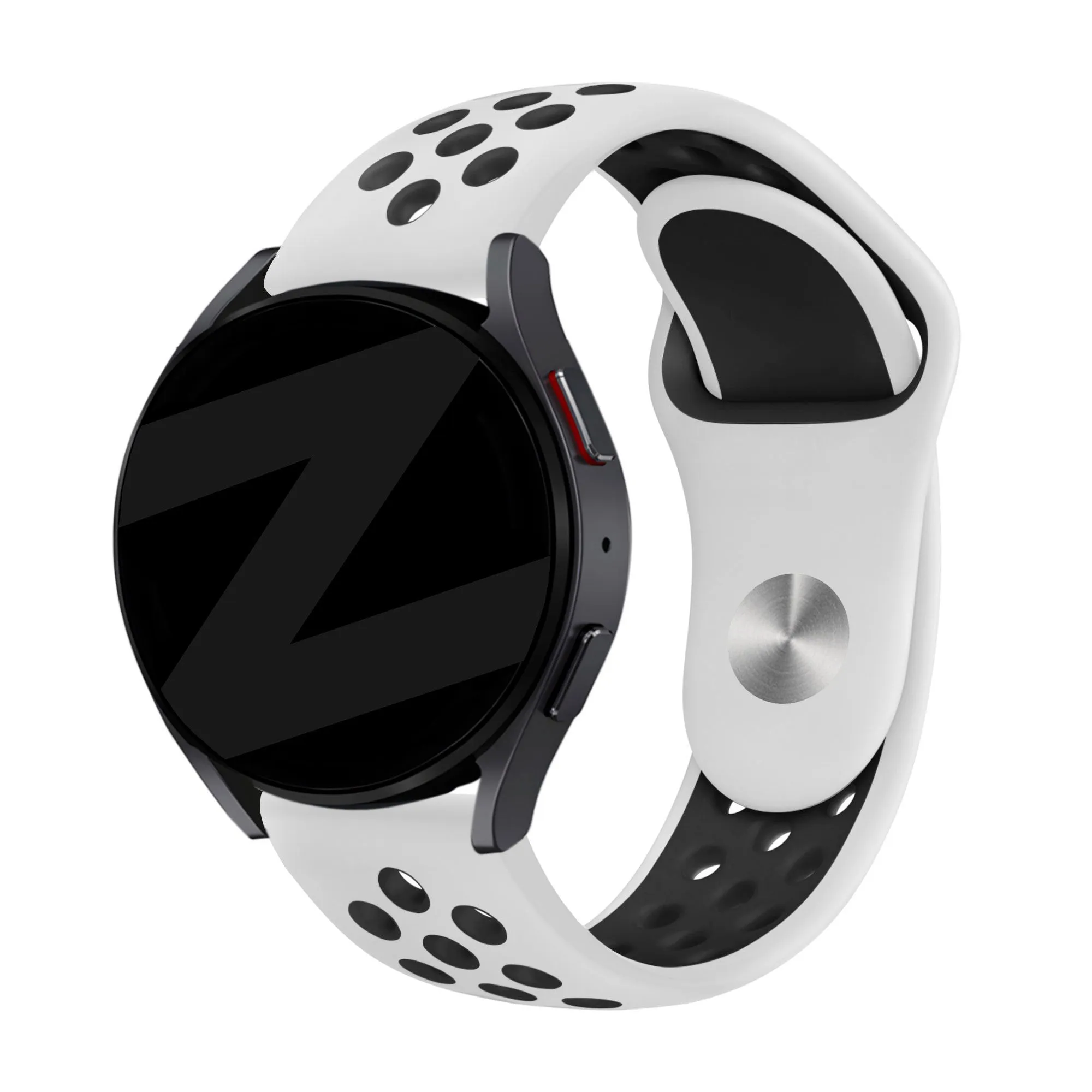 Premium Quality Bandz Amazfit GTS 4 (Mini) Sport Strap 'Deluxe' (White/Black)  Going Fast!