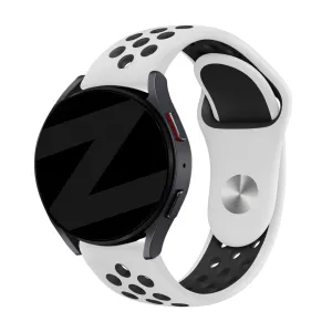 Premium Quality Bandz Amazfit GTS 4 (Mini) Sport Strap 'Deluxe' (White/Black)  Going Fast!