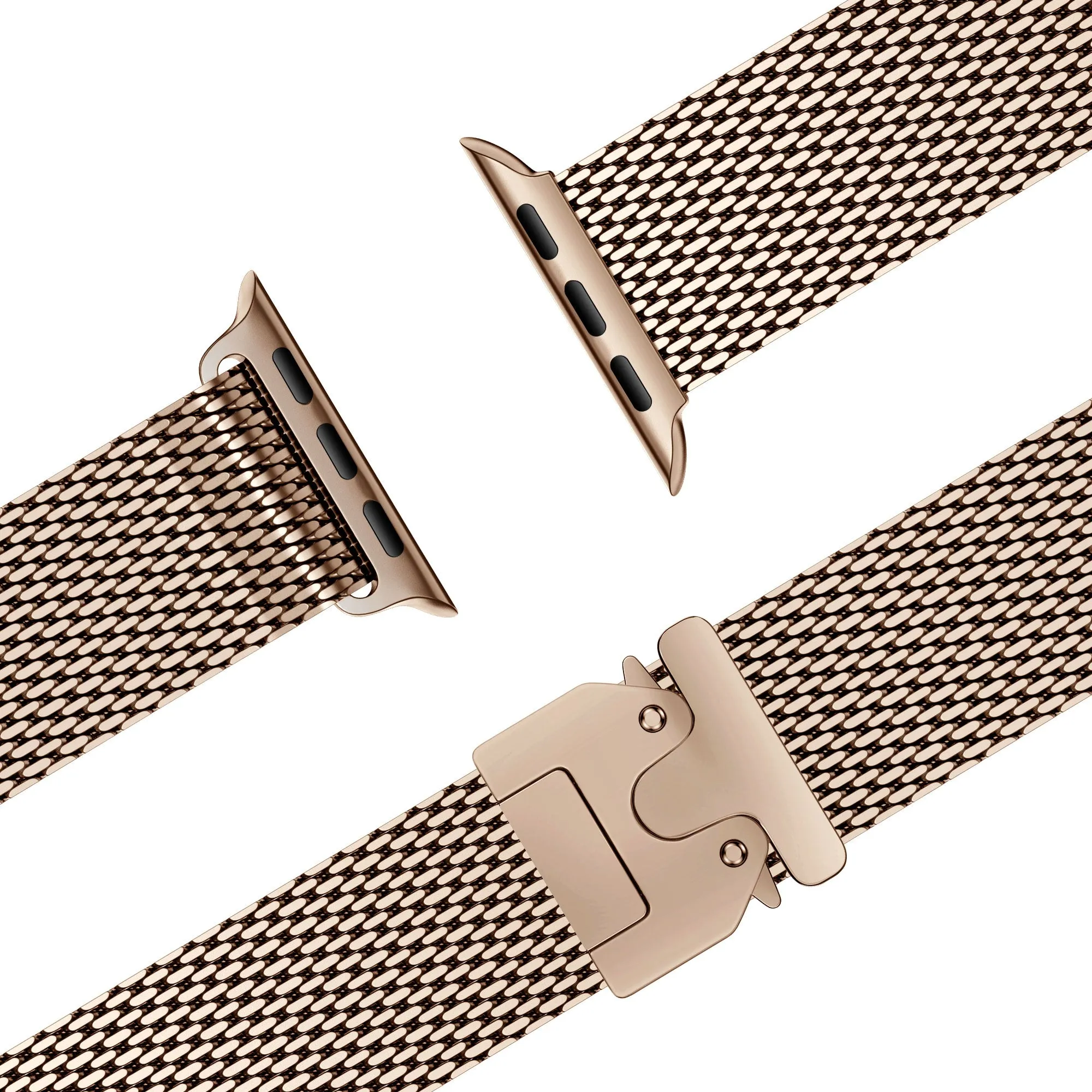 Premium Quality Bandz Apple Watch Milanese Loop Strap with P-Buckle (Rose Gold)  Stylish & Comfortable