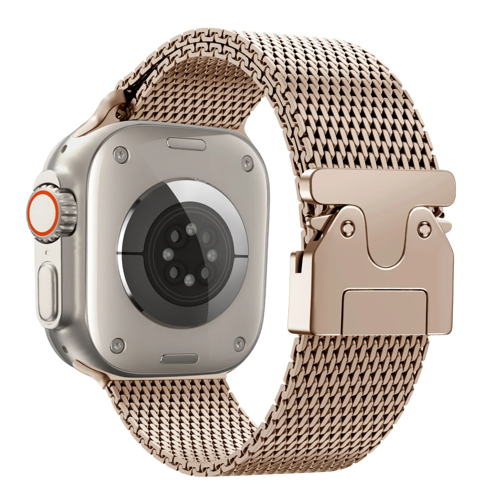 Premium Quality Bandz Apple Watch Milanese Loop Strap with P-Buckle (Rose Gold)  Stylish & Comfortable