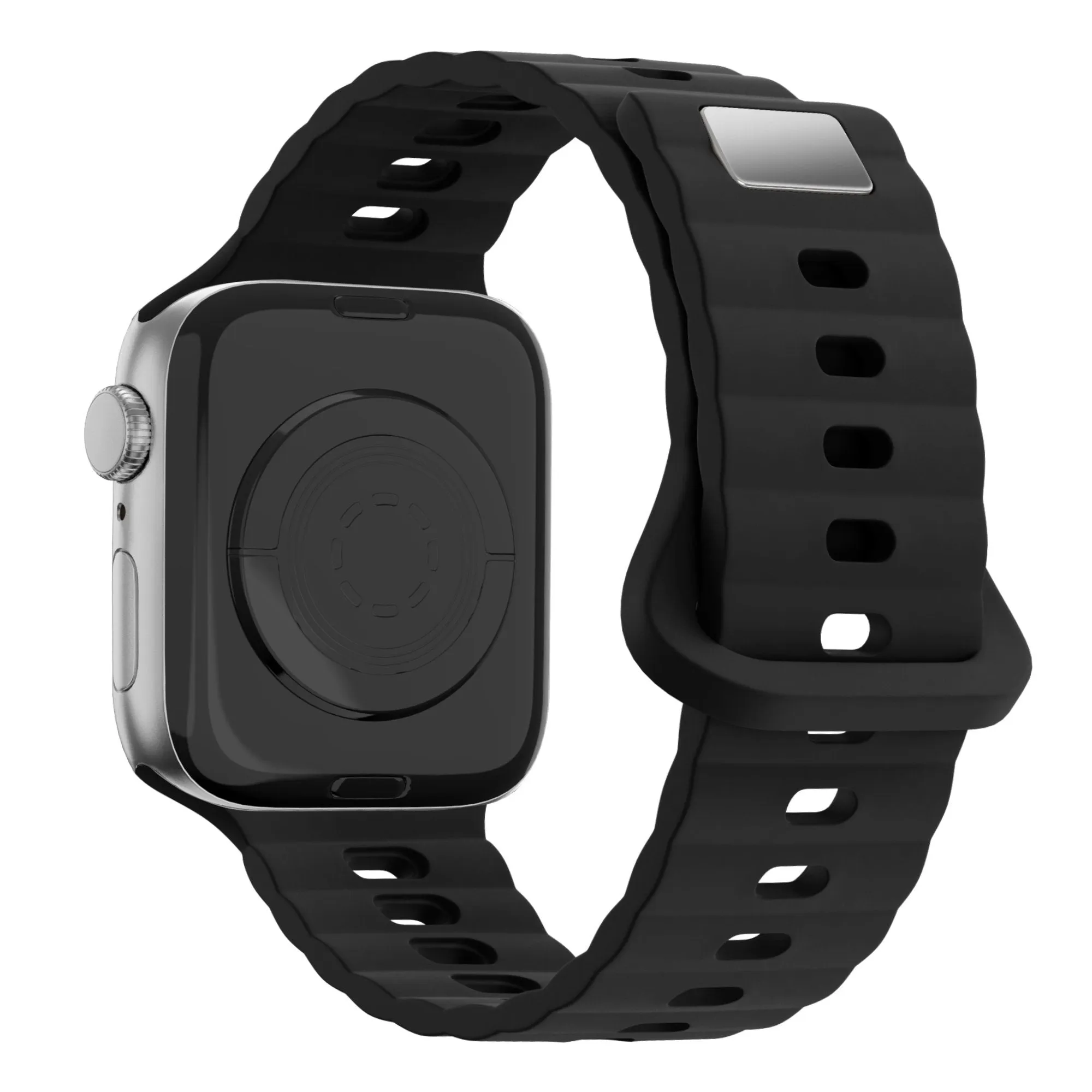 Premium Quality Bandz Apple Watch Silicone Strap 'Single Link' (Black)  Stylish & Comfortable