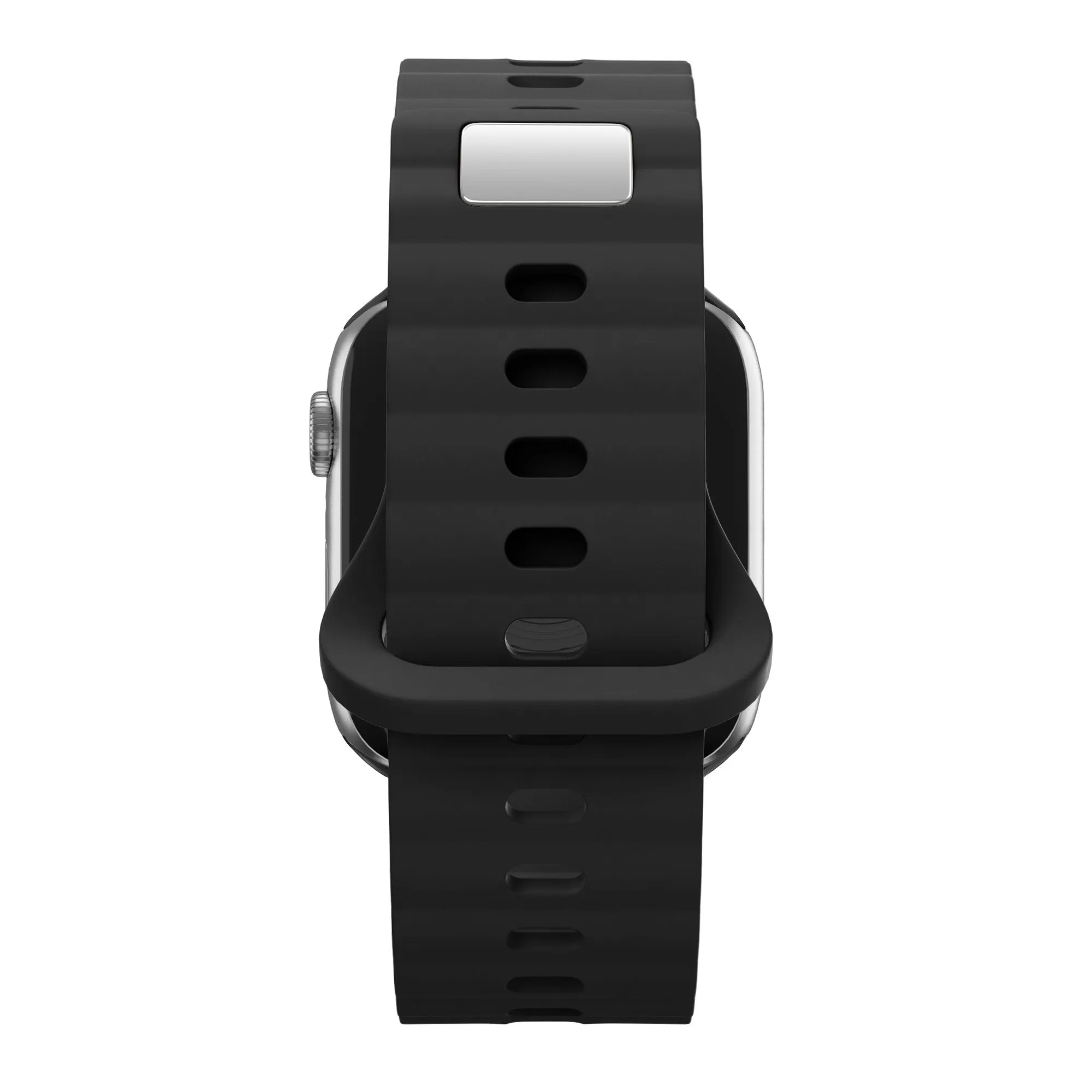 Premium Quality Bandz Apple Watch Silicone Strap 'Single Link' (Black)  Stylish & Comfortable