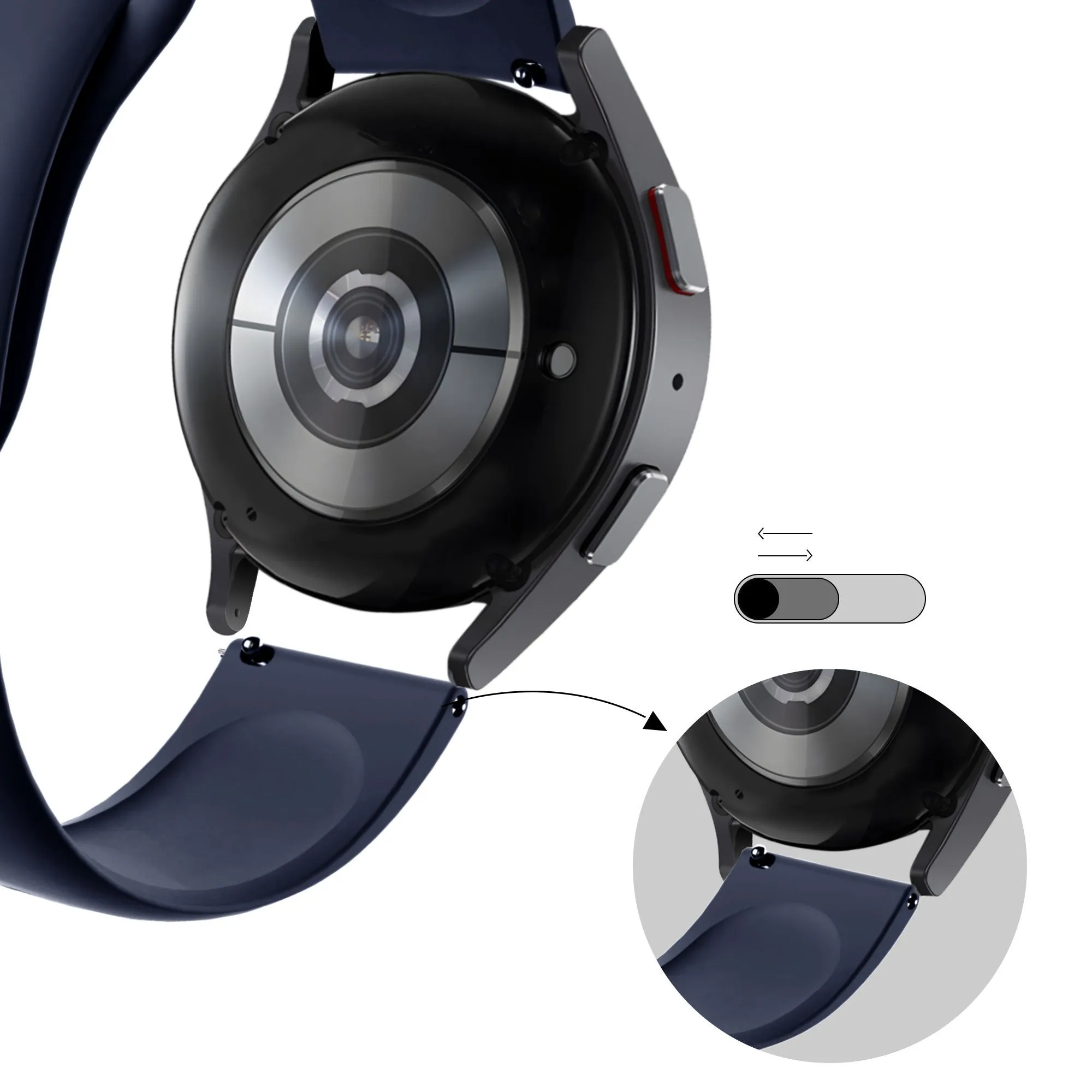 Premium Quality Bandz Huawei Watch 4 (Pro) Sport Strap 'Deluxe' (Dark Blue)  Limited Availability!