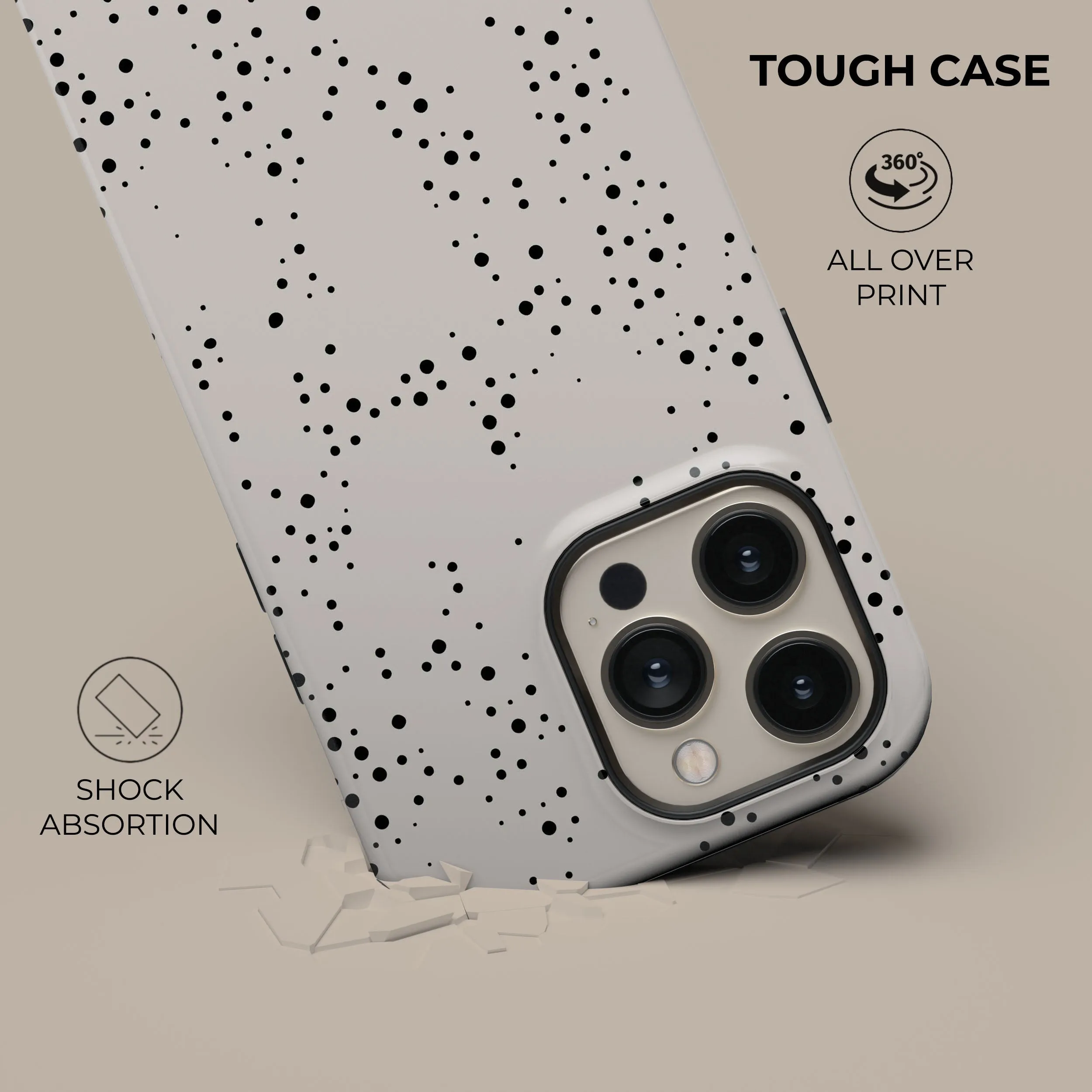 Premium Quality Beige Dots Phone Case  Today Only!